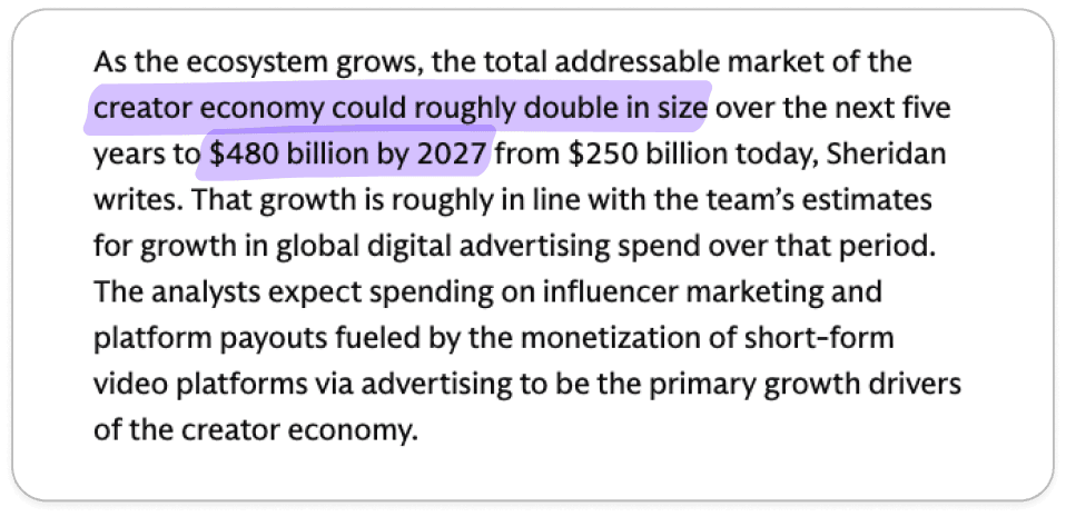 creator economy growth